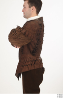  Photos Man in Historical Dress 16 14th century brown jacket leather jacket medieval clothing upper body 0004.jpg